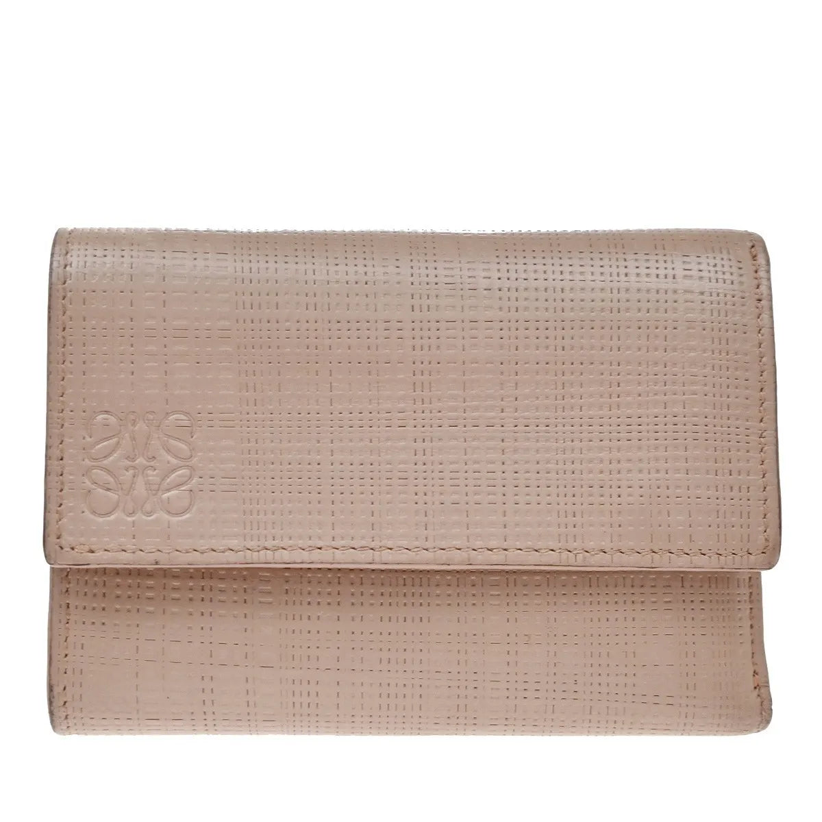 Loewe Anagram Trifold Flap Leather Pink Leather Wallets Accessory (Pre-Owned)