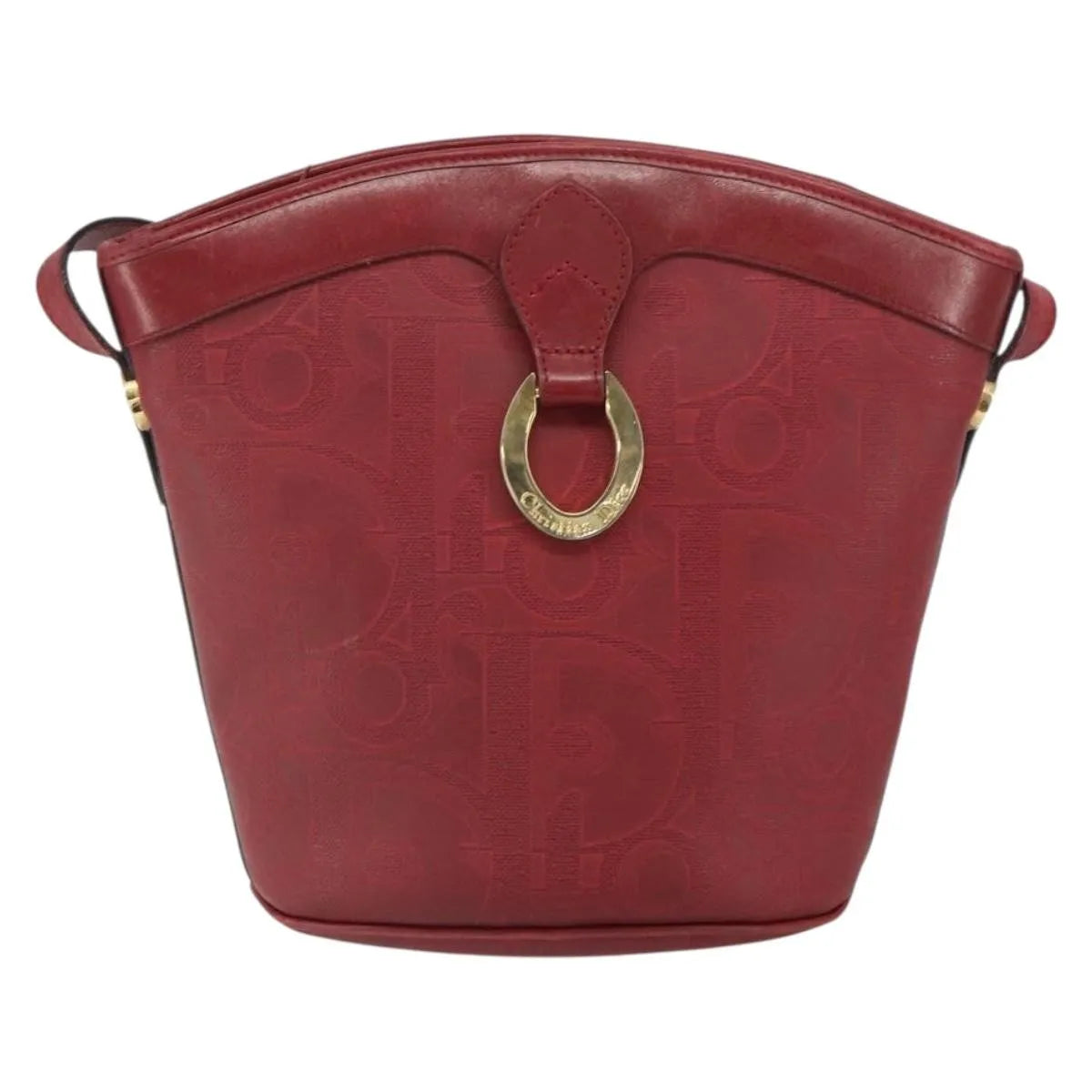 Christian Dior Vintage Trotter Canvas Red Canvas Shoulder Bag Bag (Pre-Owned)