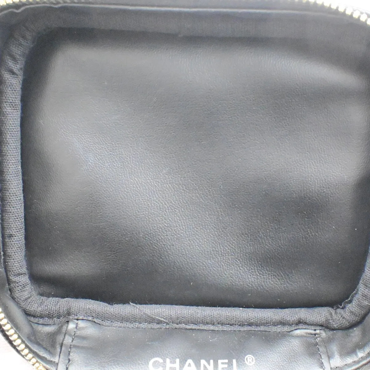 Chanel Vintage Timeless Cosmetic Case Caviar Black Calfskin Handbag (Pre-Owned)