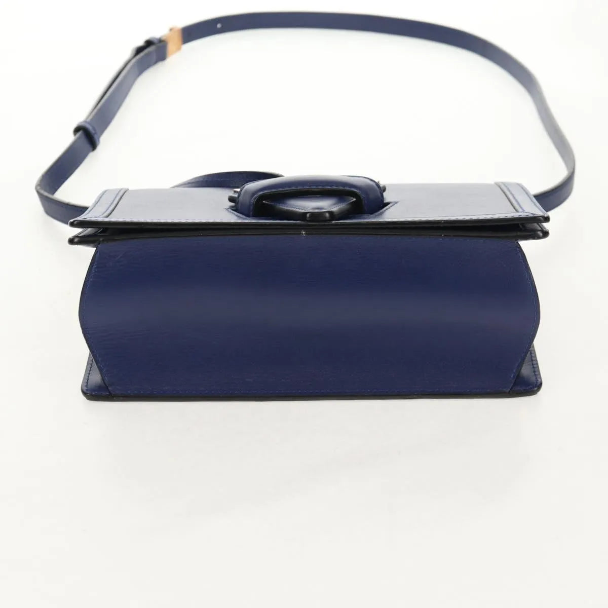 Loewe Barcelona Leather Blue Leather Shoulder Bag Bag (Pre-Owned)
