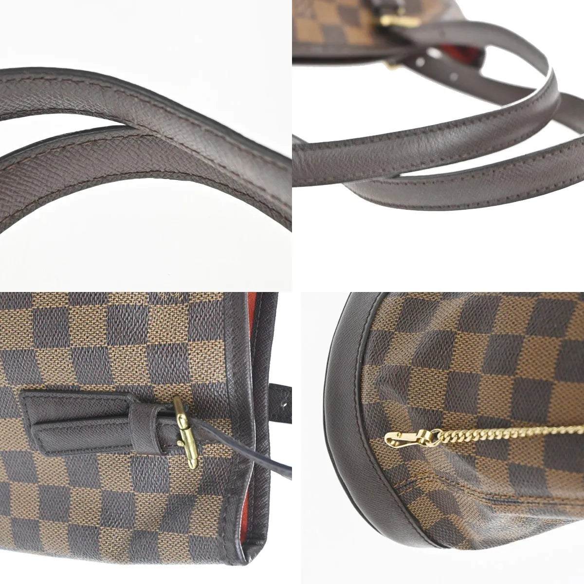 Louis Vuitton Marais Bucket Damier Brown Leather Shoulder Bag Bag (Pre-Owned)