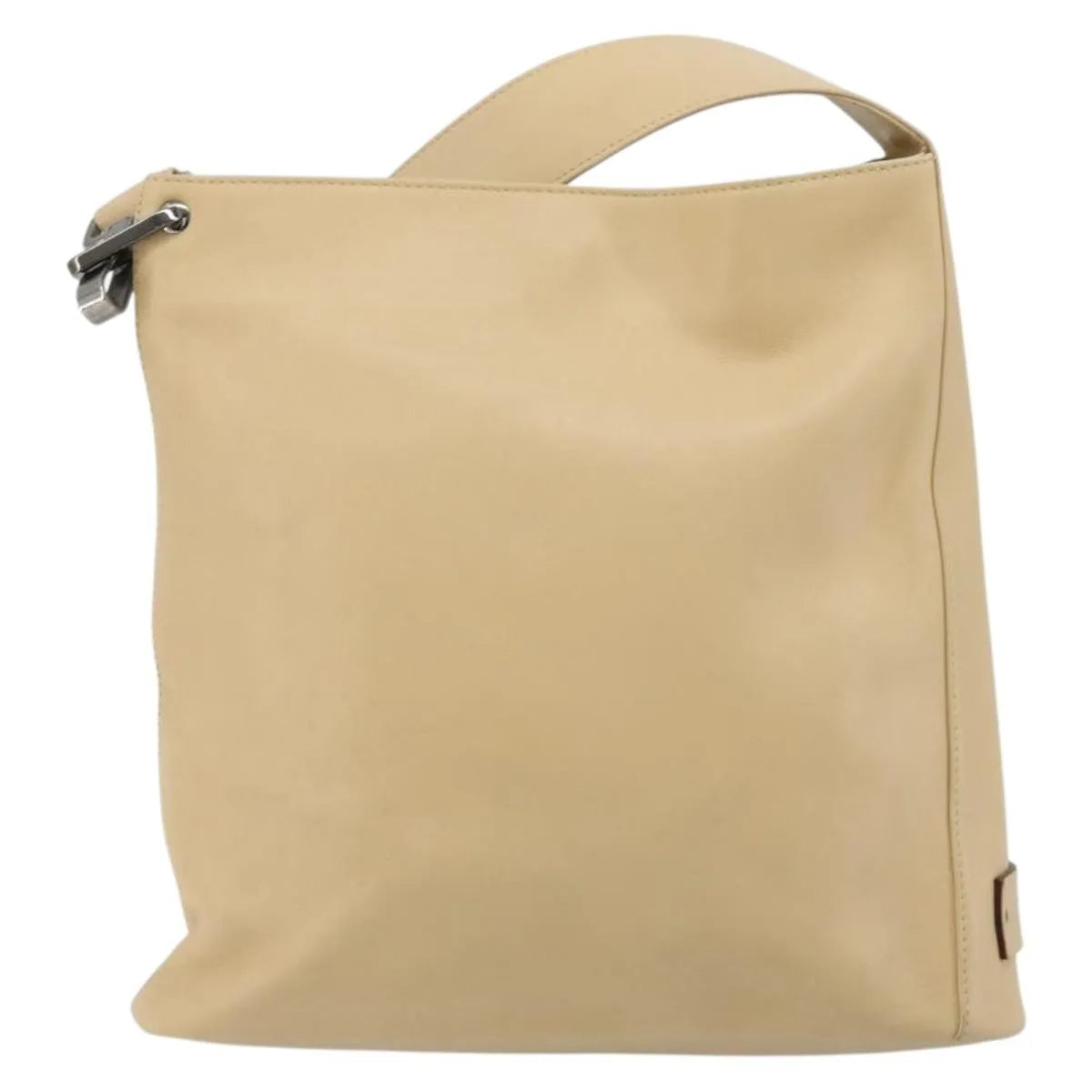 Gucci Vintage Flat Messenger Leather Beige Leather Shoulder Bag Bag (Pre-Owned)