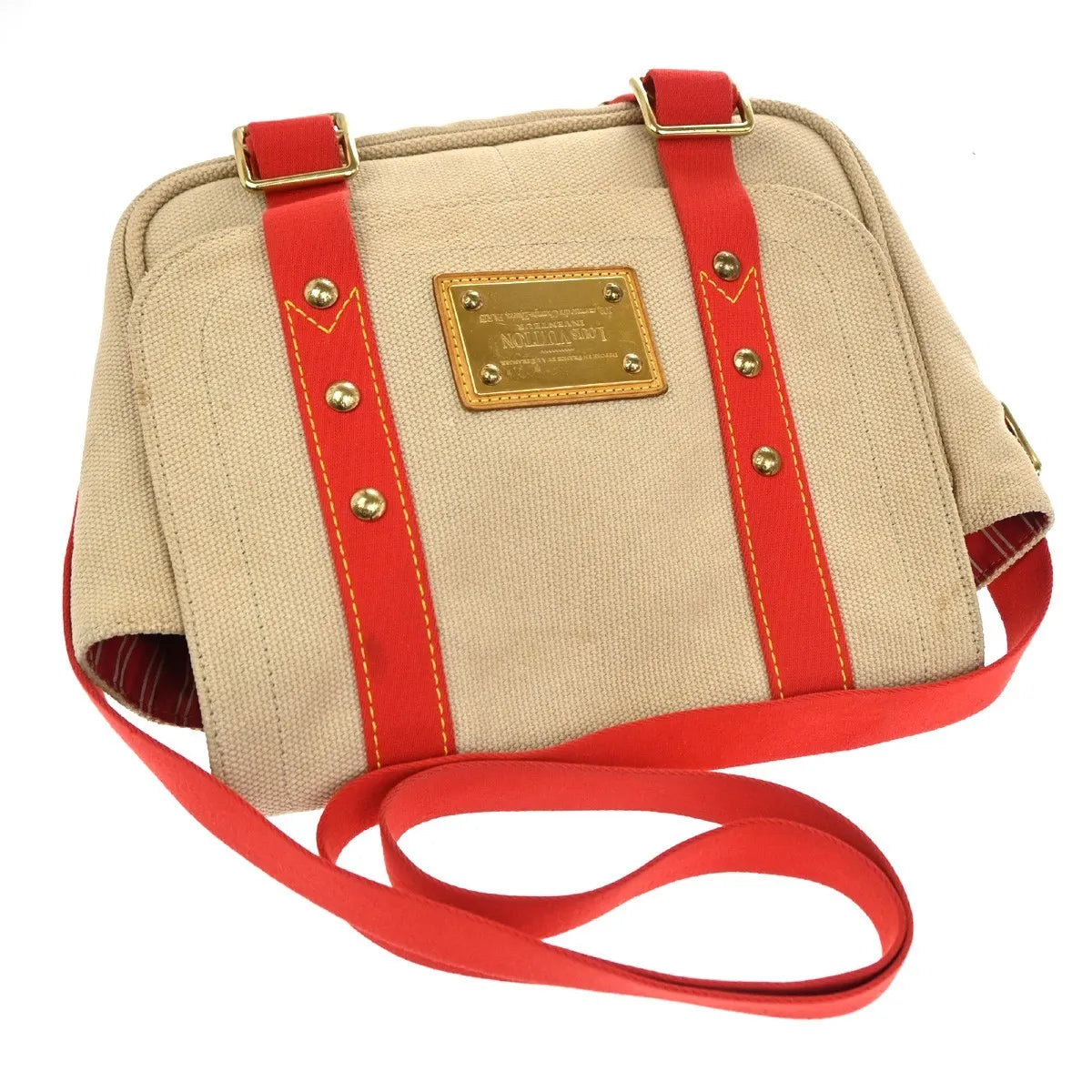 Louis Vuitton Antigua Besace Messenger Canvas Beige Canvas Shoulder Bag Bag (Pre-Owned)