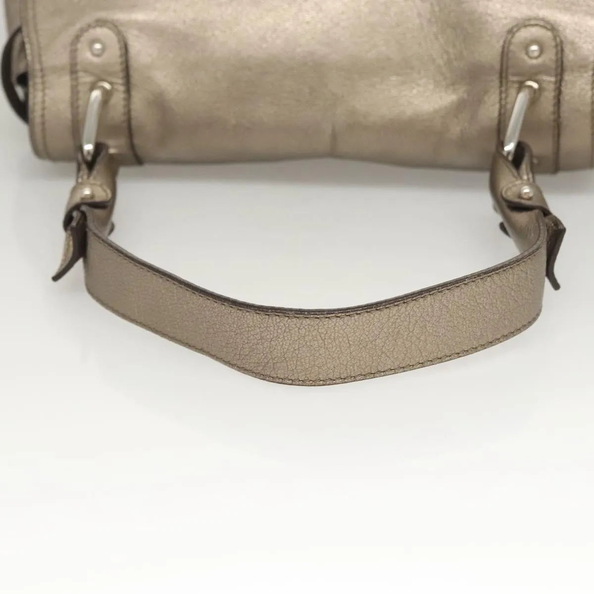 Salvatore Ferragamo Sofia Satchel Leather Gold Leather Shoulder Bag Bag (Pre-Owned)