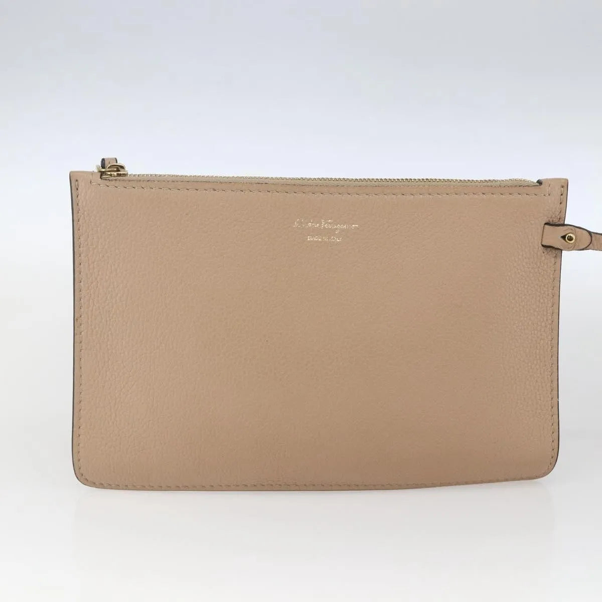 Salvatore Ferragamo Vala Tote Leather Beige Leather Tote Bag Bag (Pre-Owned)