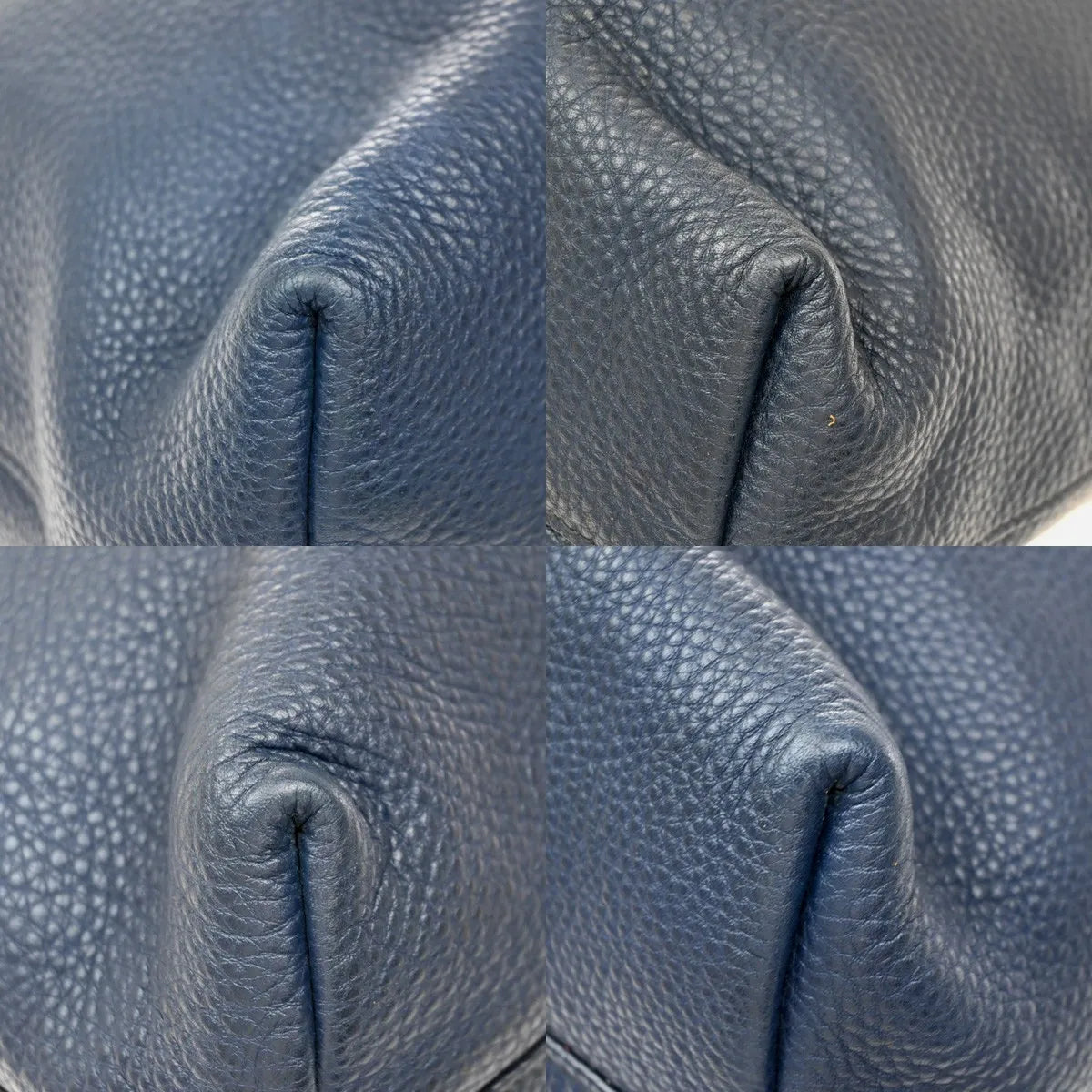 Prada Convertible Shopper Tote Vitello Daino Navy Leather Tote Bag Bag (Pre-Owned)