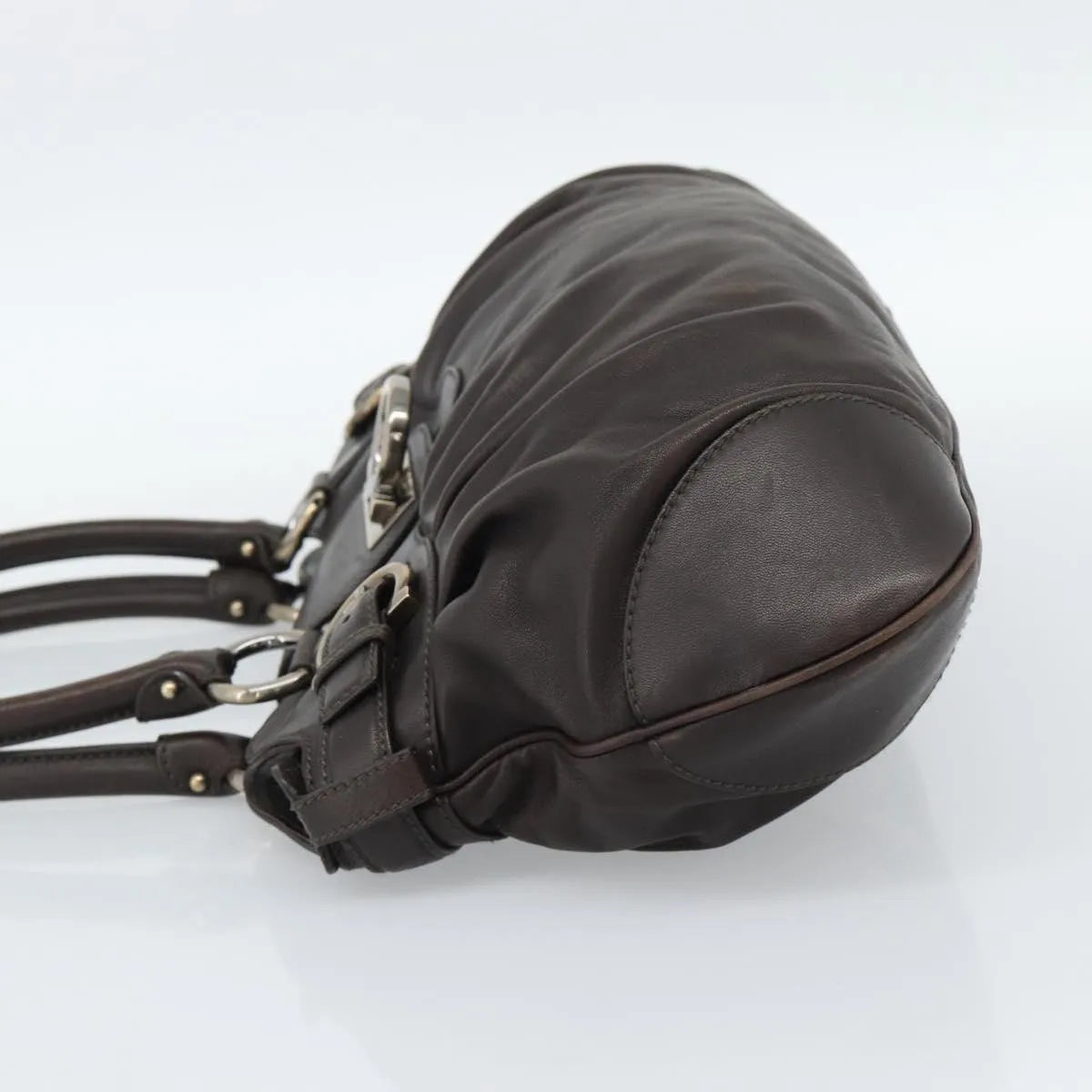 Salvatore Ferragamo Marisa Leather Brown Leather Handbag (Pre-Owned)
