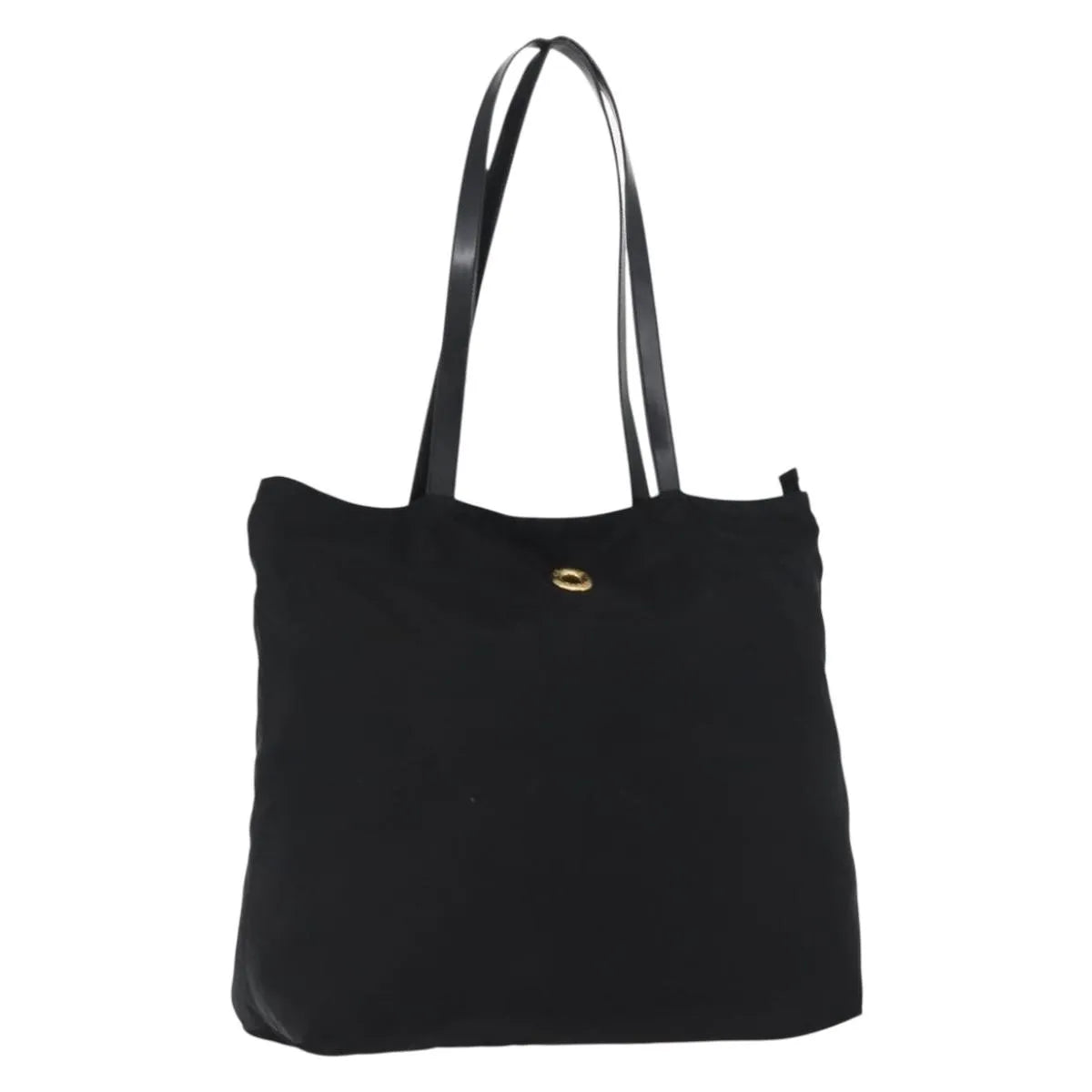 Celine Circle Logo Nylon Black Nylon Tote Bag Bag (Pre-Owned)