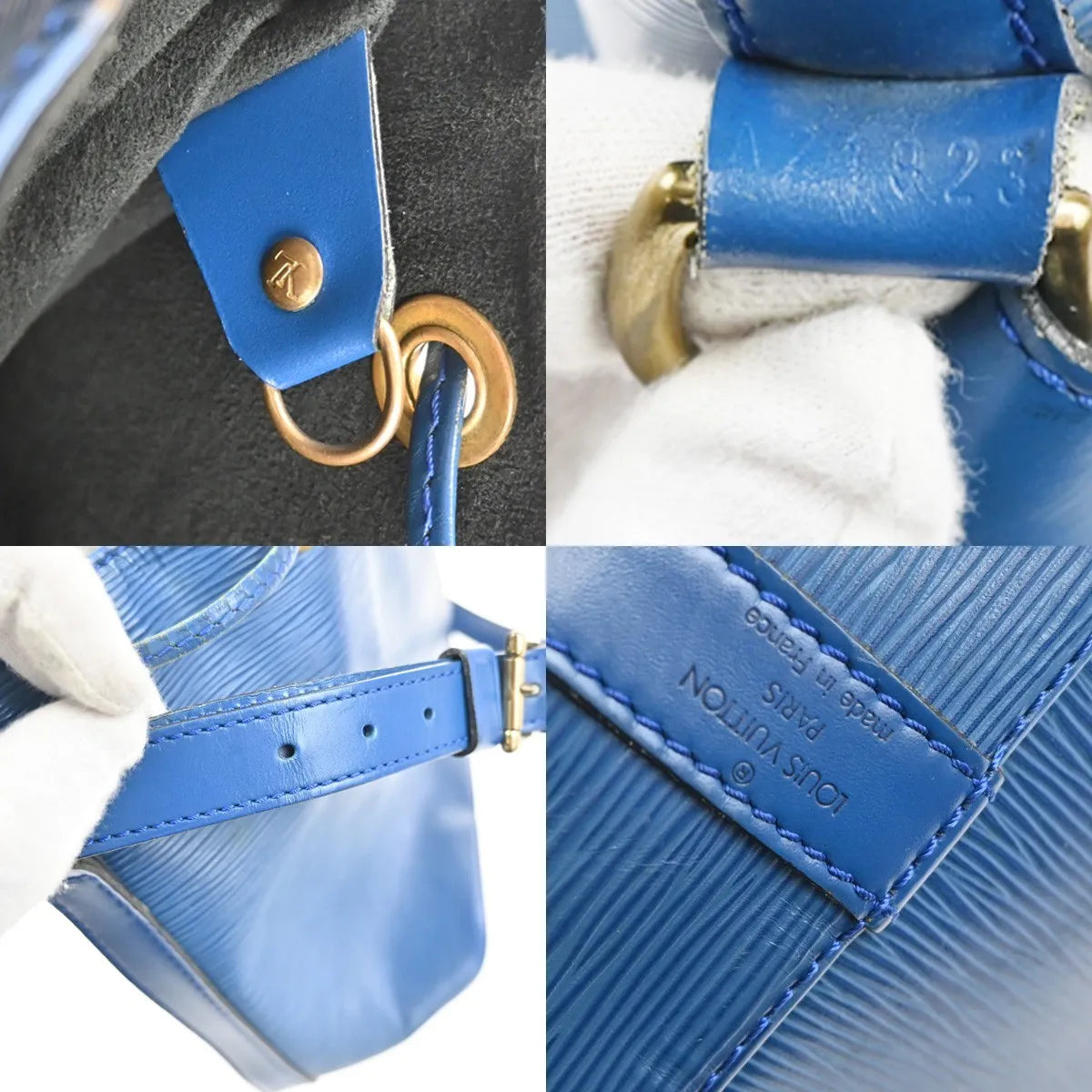 Louis Vuitton Petit Noe Epi Leather Blue Leather Shoulder Bag Bag (Pre-Owned)