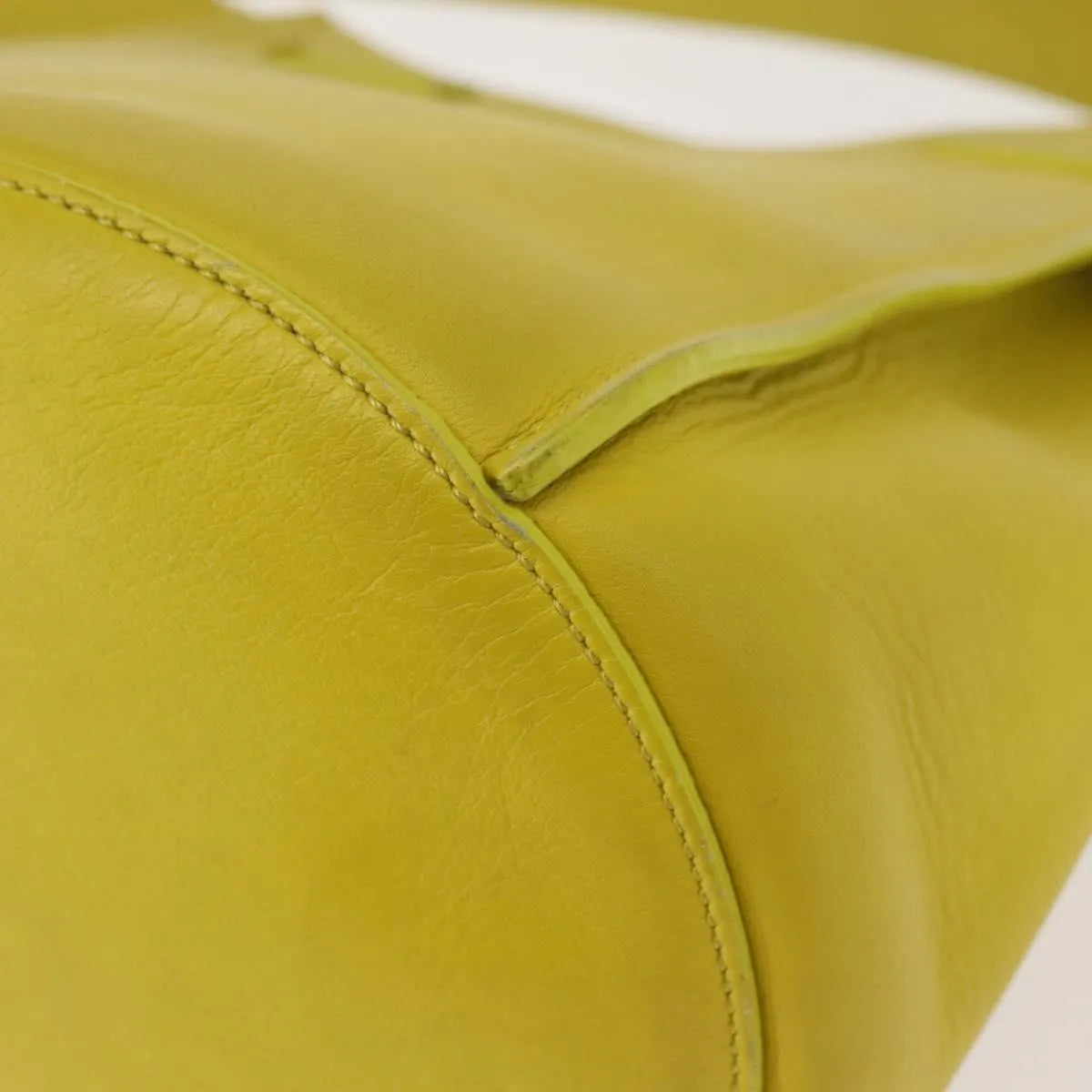 Celine Long Strap Big Bag Bucket Leather Yellow Leather Shoulder Bag Bag (Pre-Owned)