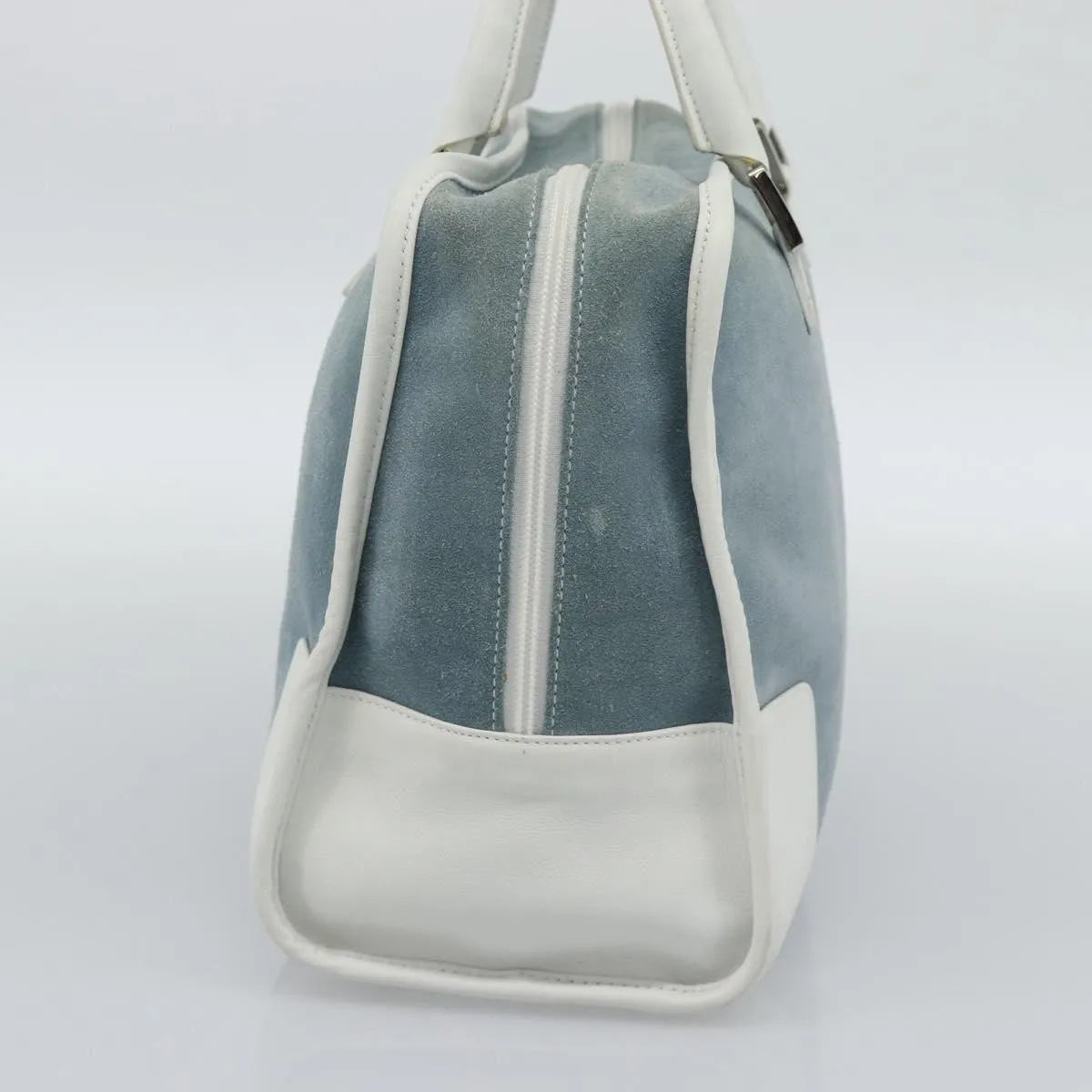 Loewe Amazona Suede Blue Suede Handbag (Pre-Owned)