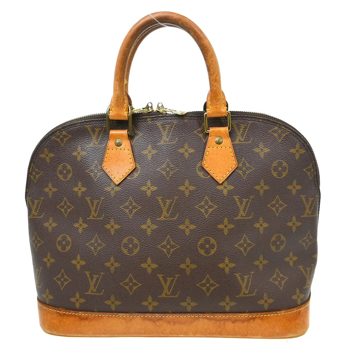 Louis Vuitton Alma Handbag Monogram Canvas Brown Canvas Handbag (Pre-Owned)