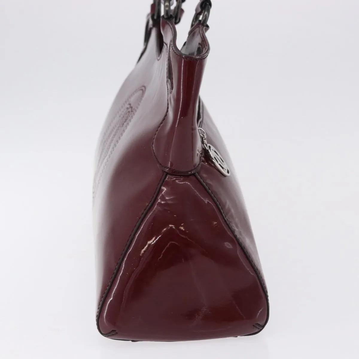 Cartier Marcello Patent Leather Burgundy Patent_Leather Handbag (Pre-Owned)