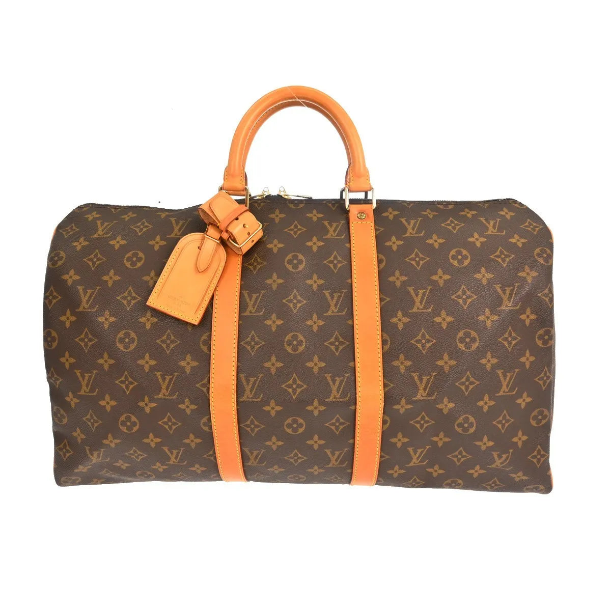 Louis Vuitton Keepall Bag Monogram Canvas Brown Canvas Travel Bag Bag (Pre-Owned)
