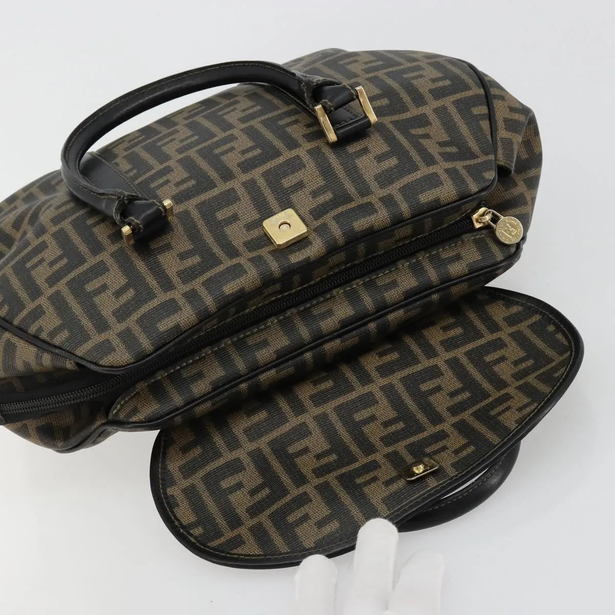 Fendi Zucca Tote Ff Motif Multicolour Canvas Handbag (Pre-Owned)