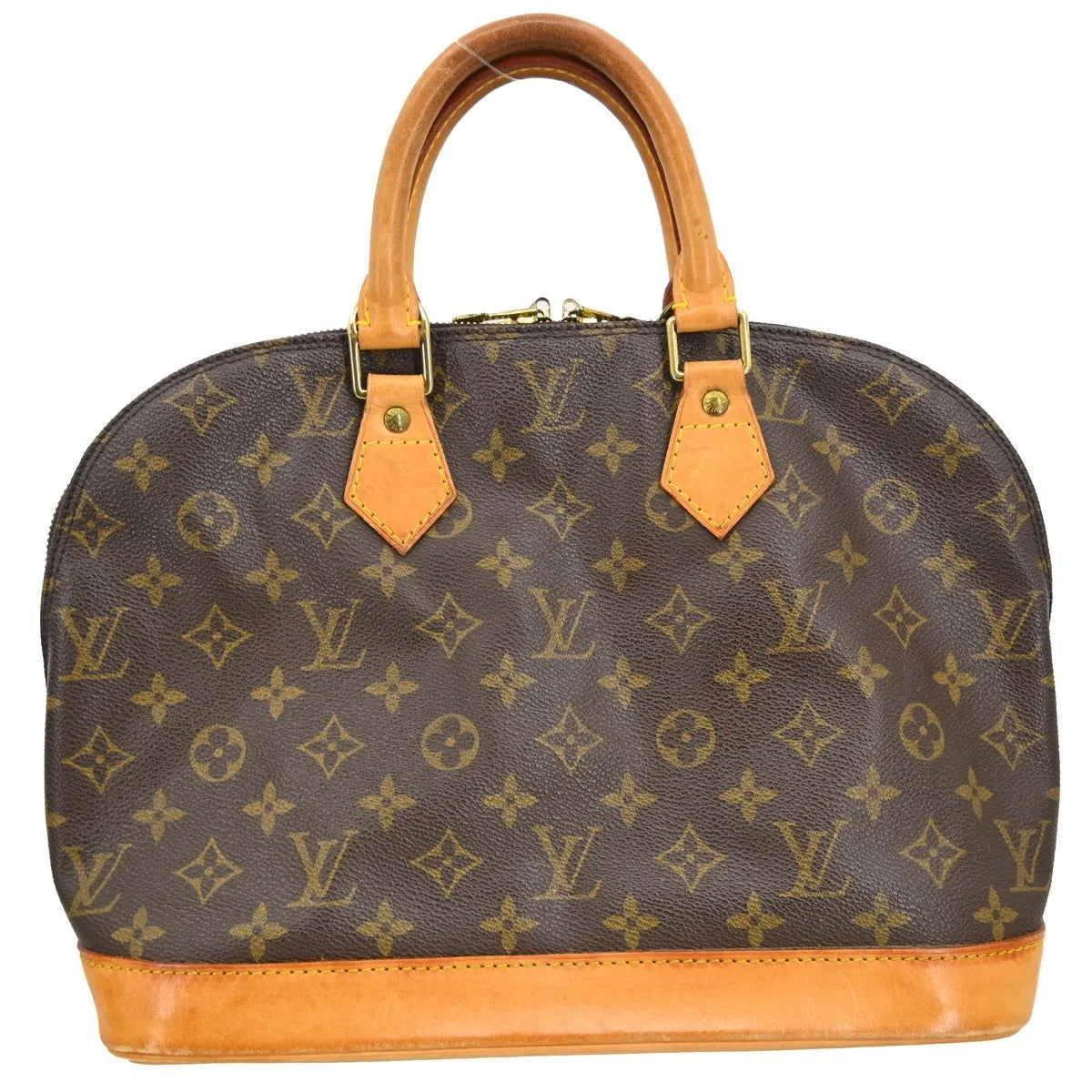 Louis Vuitton Alma Monogram Brown Canvas Handbag (Pre-Owned)
