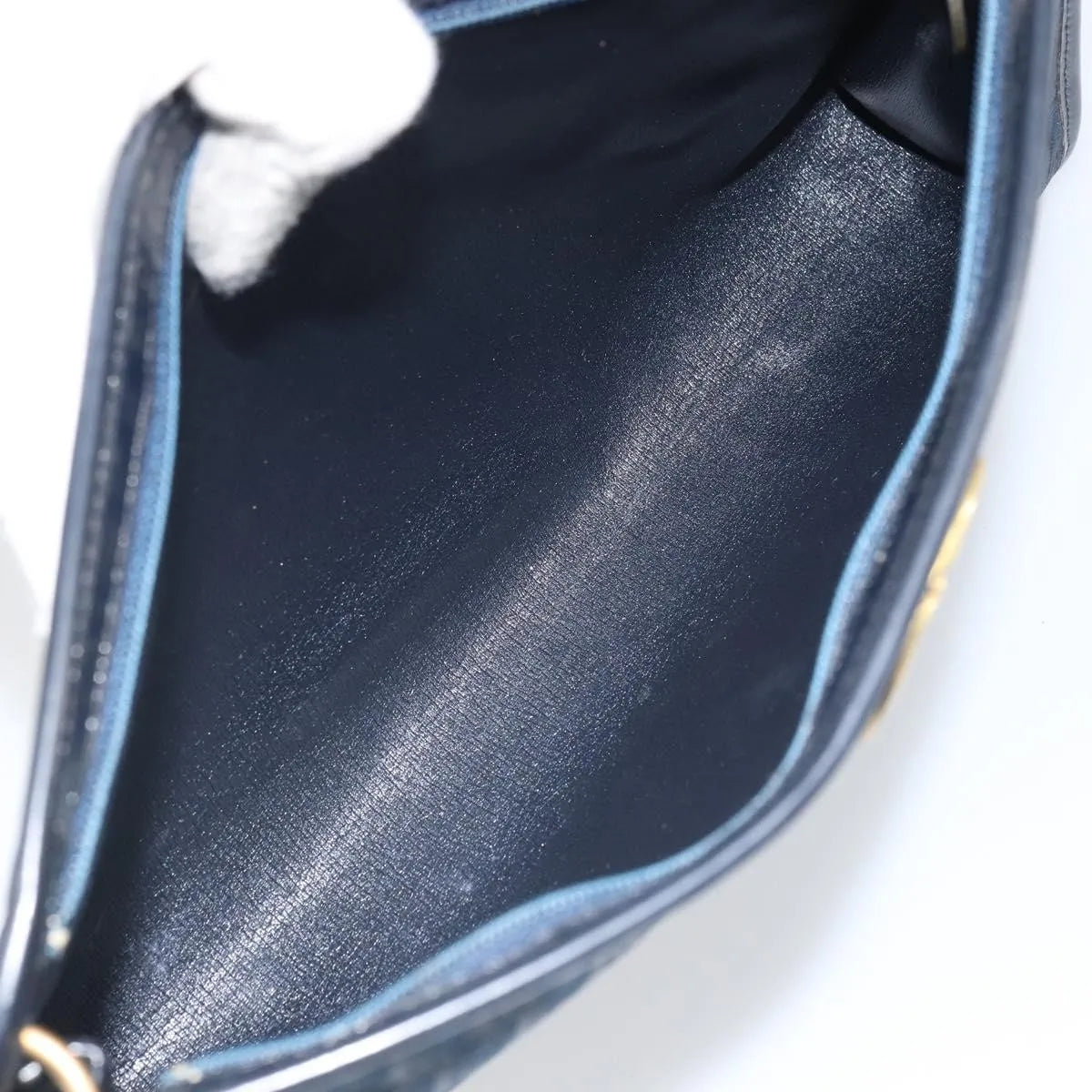 Christian Dior Vintage Cd Trotter Canvas Navy Canvas Shoulder Bag Bag (Pre-Owned)