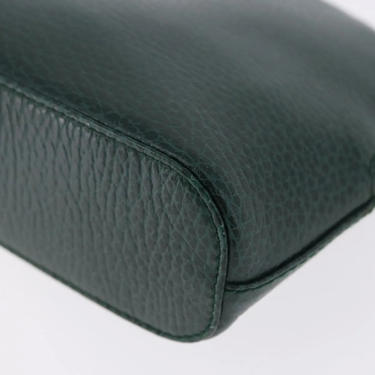 Cartier Marcello Clutch Leather Green Leather Clutche & Pouche Bag (Pre-Owned)