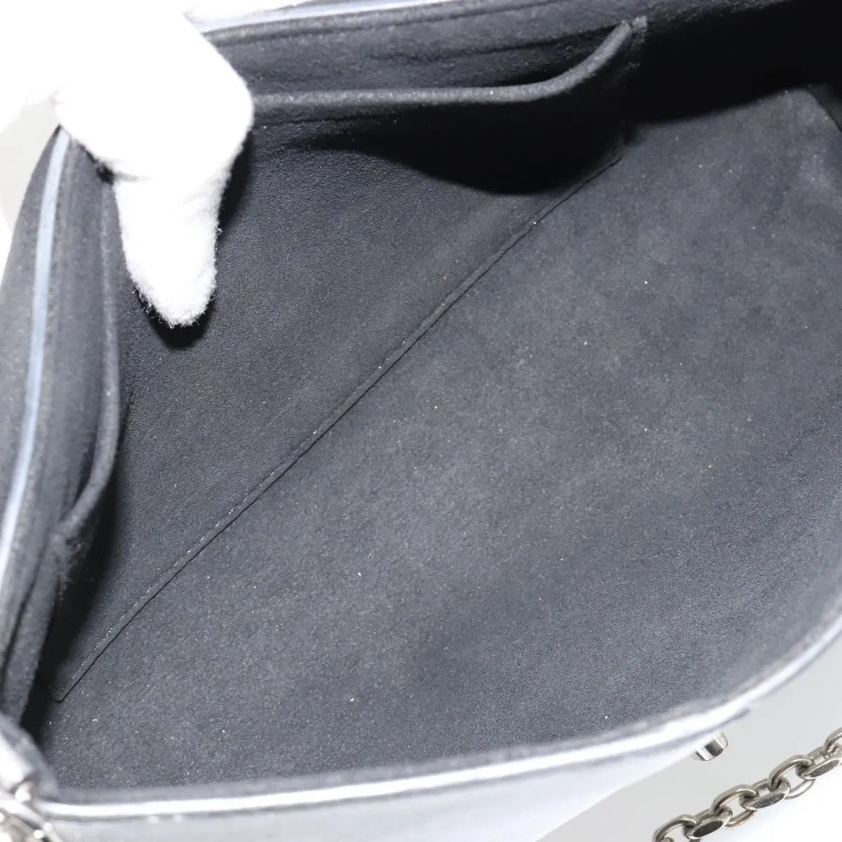 Louis Vuitton Love Note Chain Clutch Leather Silver Leather Shoulder Bag Bag (Pre-Owned)