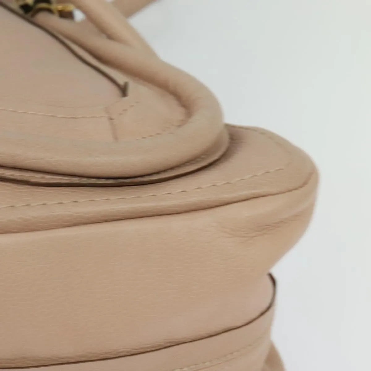 Chloe Paraty Quilted Leather Beige Leather Handbag (Pre-Owned)