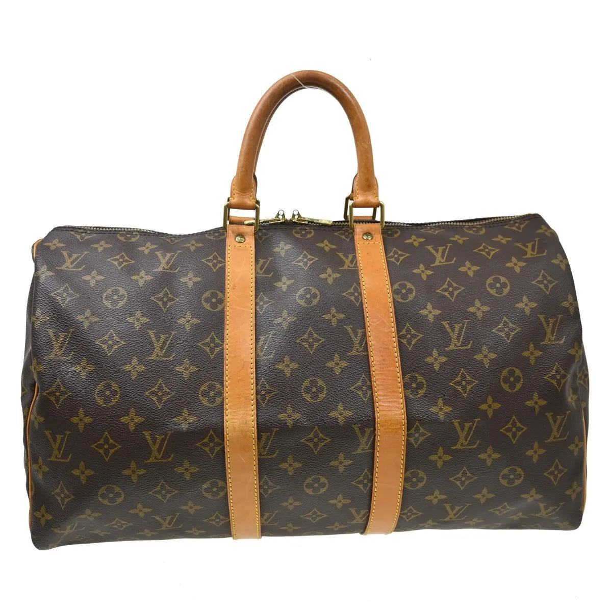 Louis Vuitton Keepall Bag Monogram Canvas Brown Canvas Travel Bag Bag (Pre-Owned)