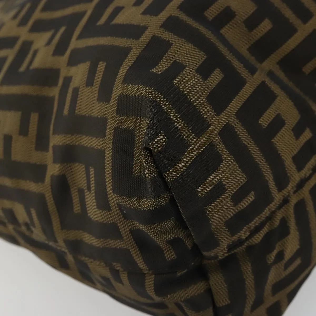 Fendi Zucca Tote Canvas Black Canvas Handbag (Pre-Owned)