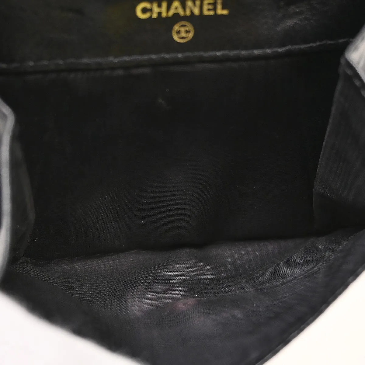 Chanel Vintage Timeless Bifold Caviar Black Leather Wallets Accessory (Pre-Owned)