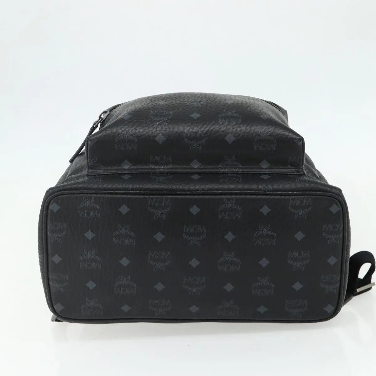 MCM Vintage Vicetos Leather Black Leather Backpack Bag (Pre-Owned)