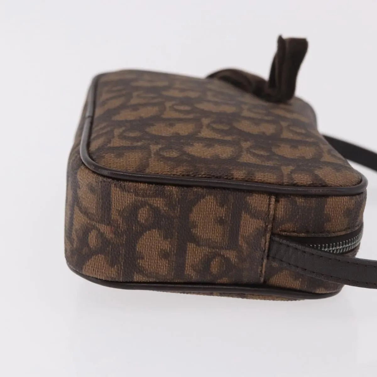 Christian Dior Vintage Trotter Diorissimo Canvas Brown Canvas Clutche & Pouche Bag (Pre-Owned)