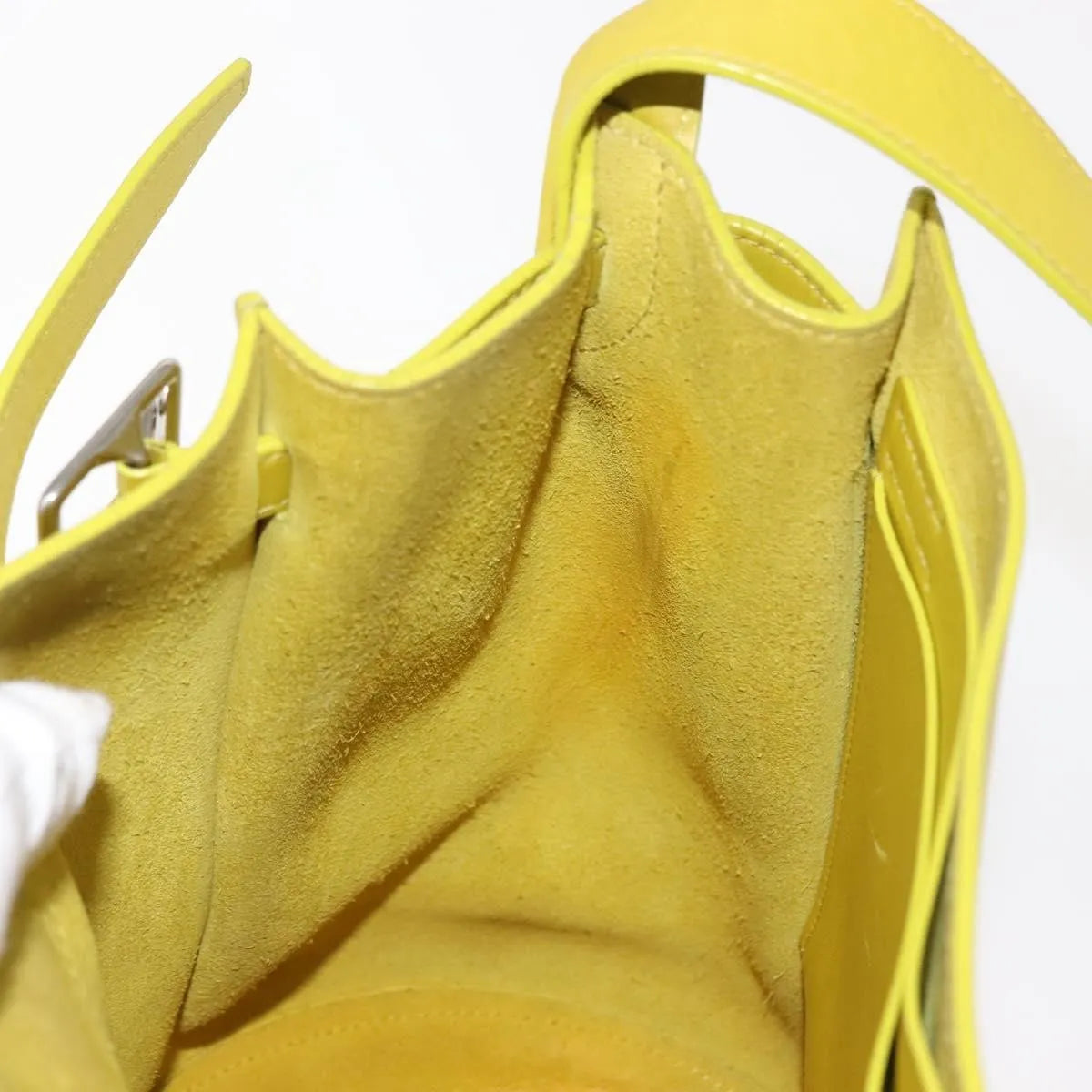 Celine Long Strap Big Bag Bucket Leather Yellow Leather Shoulder Bag Bag (Pre-Owned)