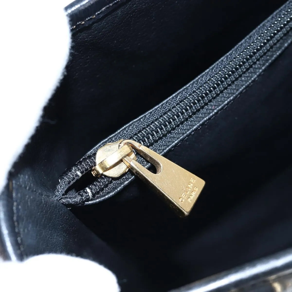 Celine C Macadam Tote Pvc Leather/ Macadam Canvas Black Pvc Shoulder Bag Bag (Pre-Owned)