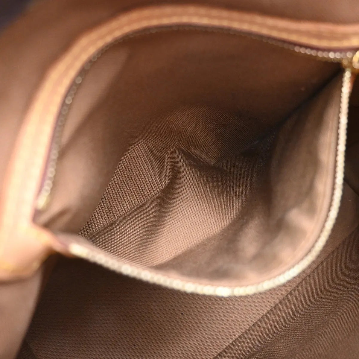 Louis Vuitton Cabas Mezzo Monogram Canvas Brown Leather Tote Bag Bag (Pre-Owned)