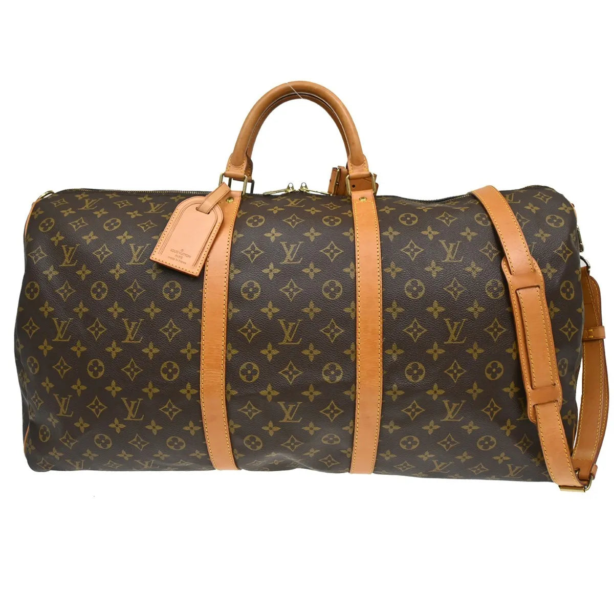 Louis Vuitton Keepall Bandouliere Monogram Canvas Brown Canvas Travel Bag Bag (Pre-Owned)