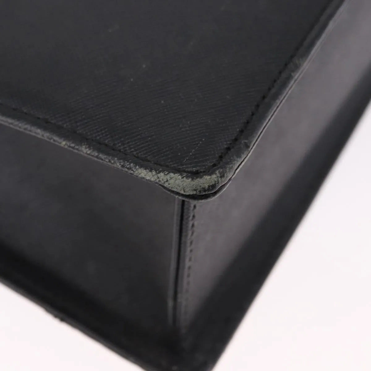Burberry Business Black Leather Black Leather Briefcase Bag (Pre-Owned)
