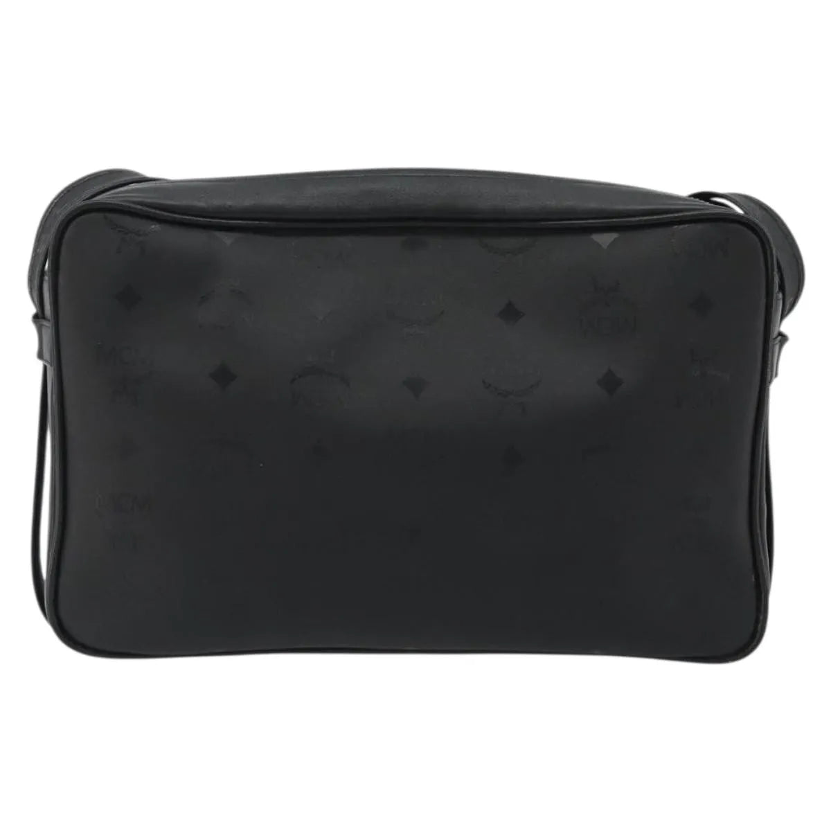 MCM Vintage Vicetos Pvc Leather Black Canvas Shoulder Bag Bag (Pre-Owned)