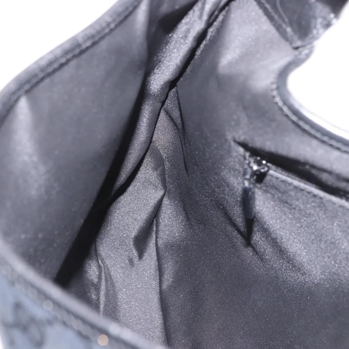 Gucci Vintage Jackie O Hobo Canvas And Leather Black Canvas Shoulder Bag Bag (Pre-Owned)