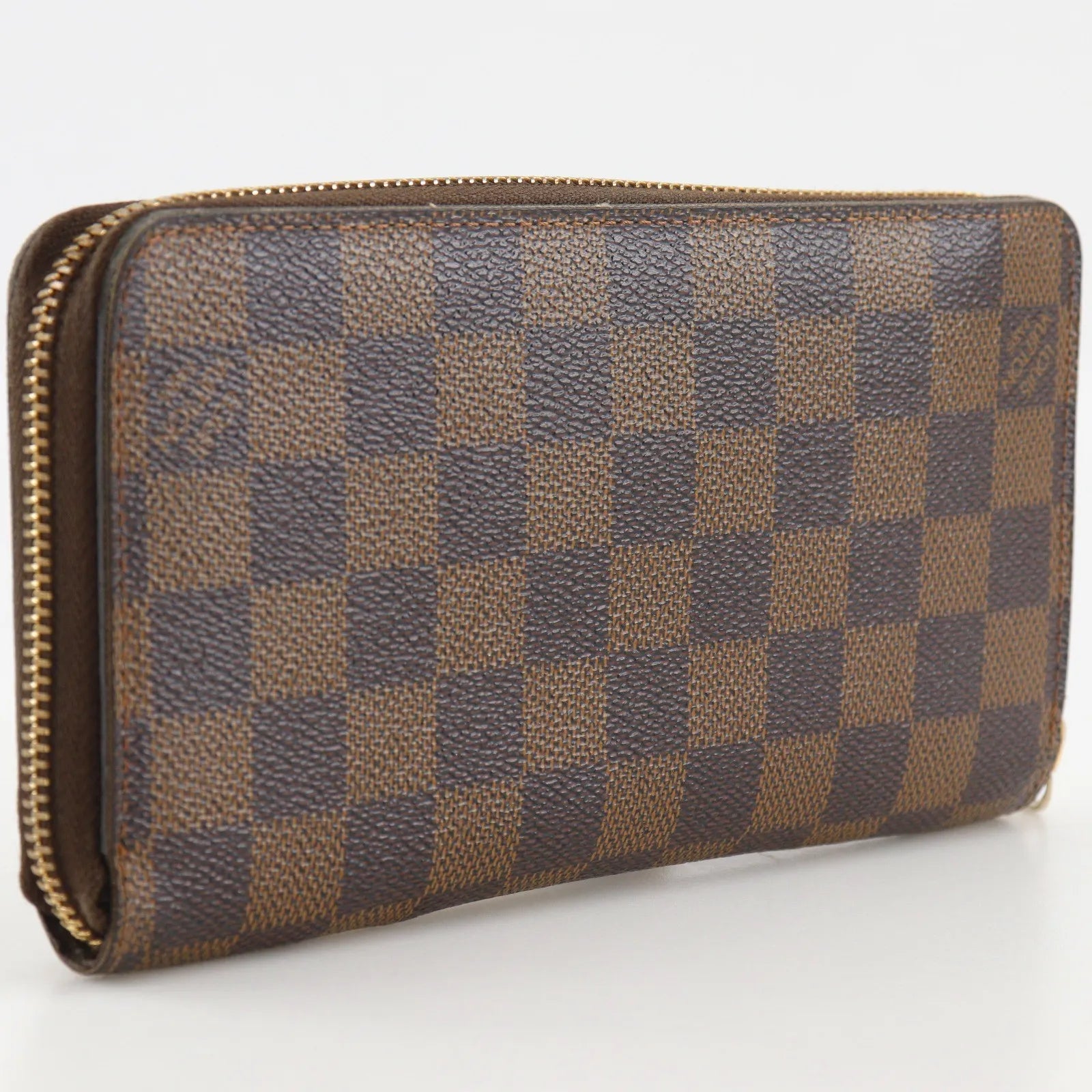 Louis Vuitton Zippy Organizer Damier Graphite Brown Canvas Wallets Accessory (Pre-Owned)