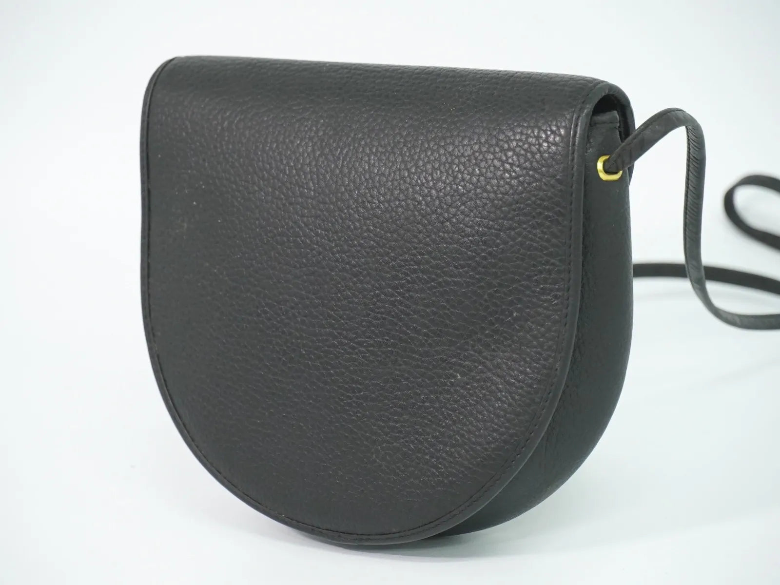 Christian Dior Vintage Leather Black Leather Shoulder Bag Bag (Pre-Owned)