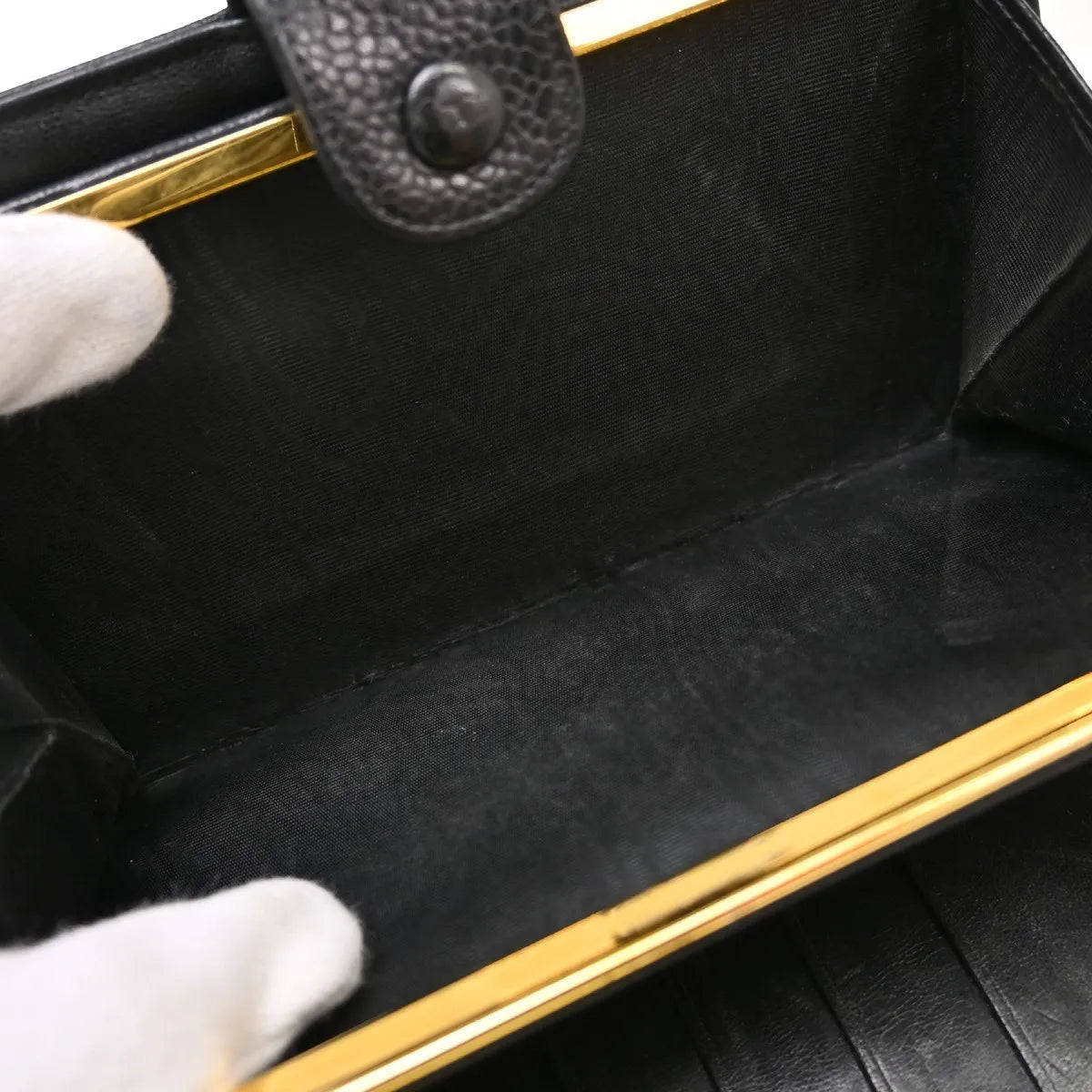 Chanel Timeless Cc French Caviar Black Leather Wallets Accessory (Pre-Owned)