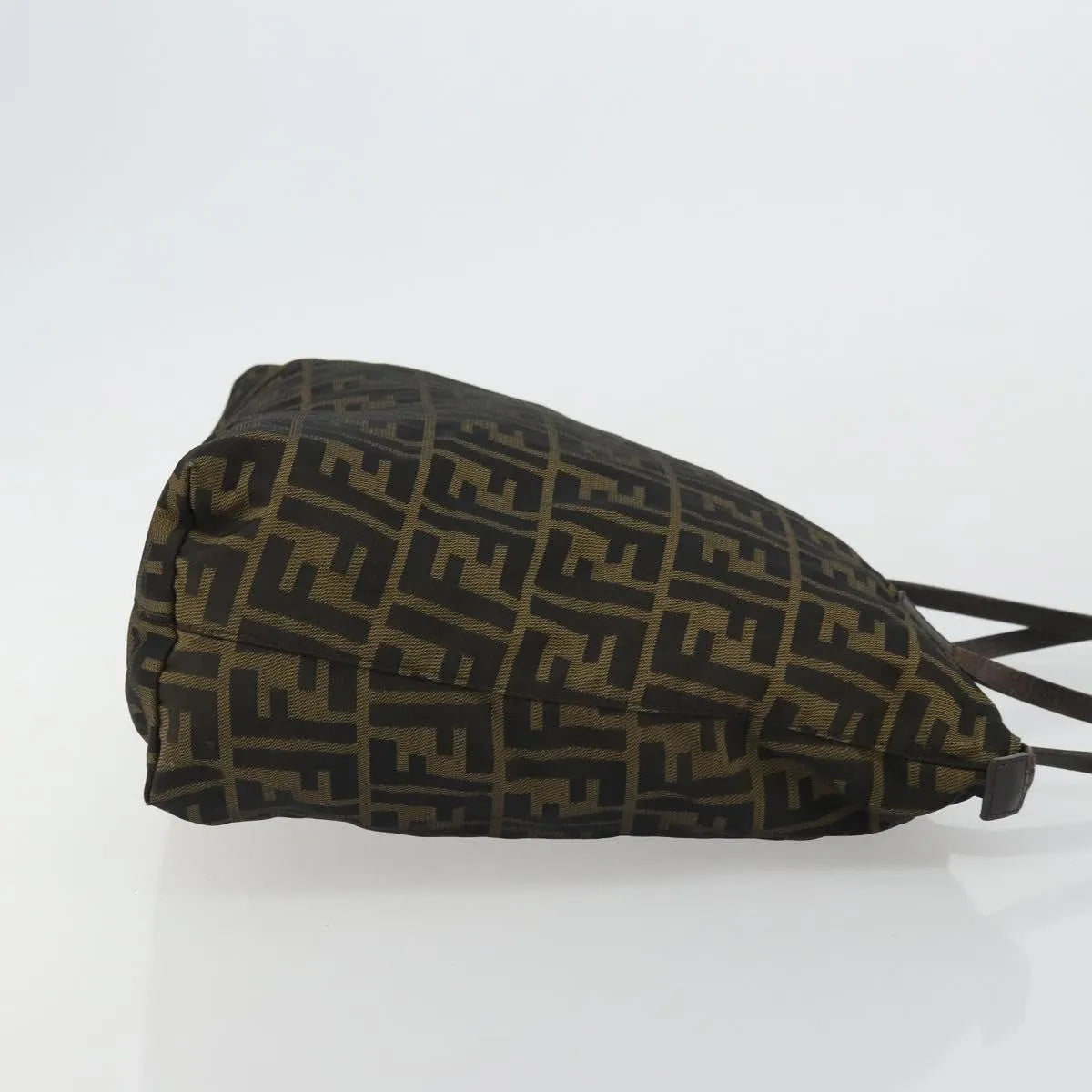 Fendi Zucca Tote Canvas Black Canvas Handbag (Pre-Owned)