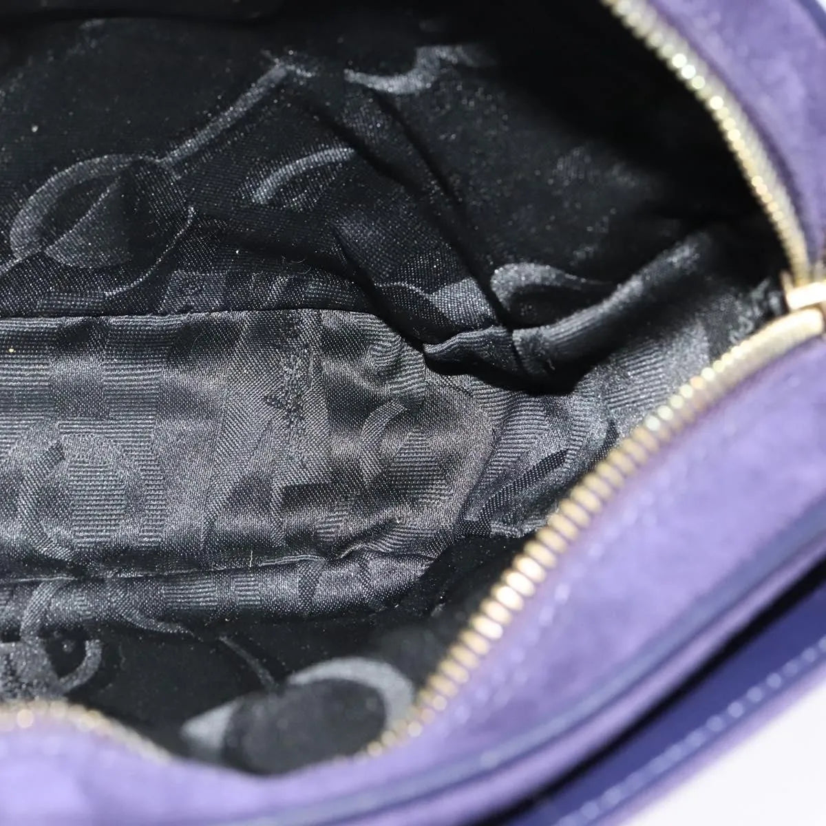 Salvatore Ferragamo Gancini Suede Purple Suede Shoulder Bag Bag (Pre-Owned)