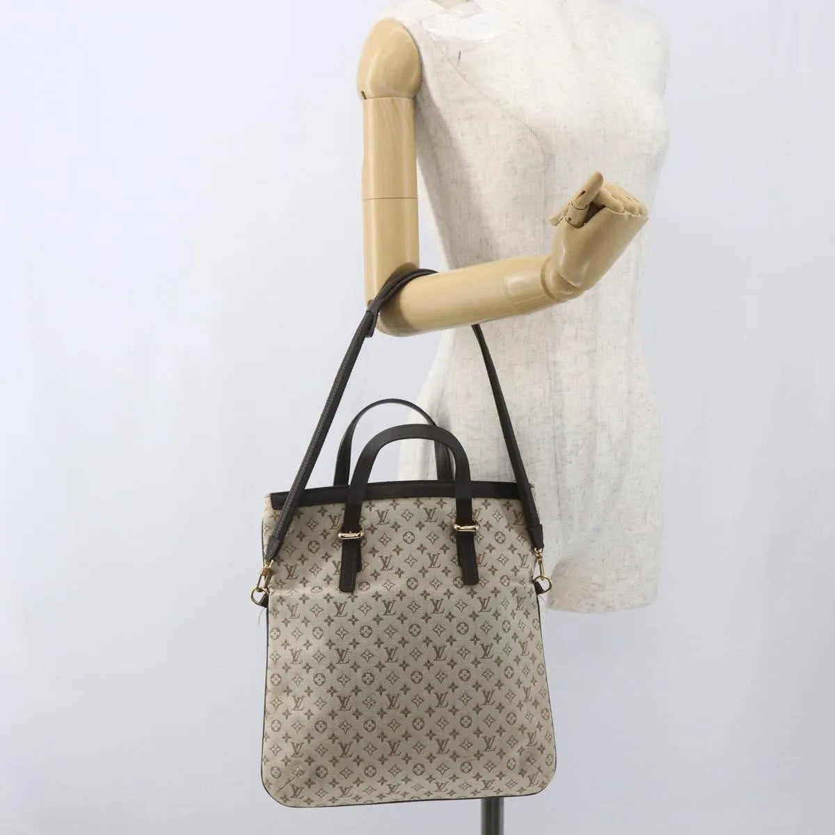 Louis Vuitton Francoise Mini Lin Khaki Canvas Tote Bag Bag (Pre-Owned)