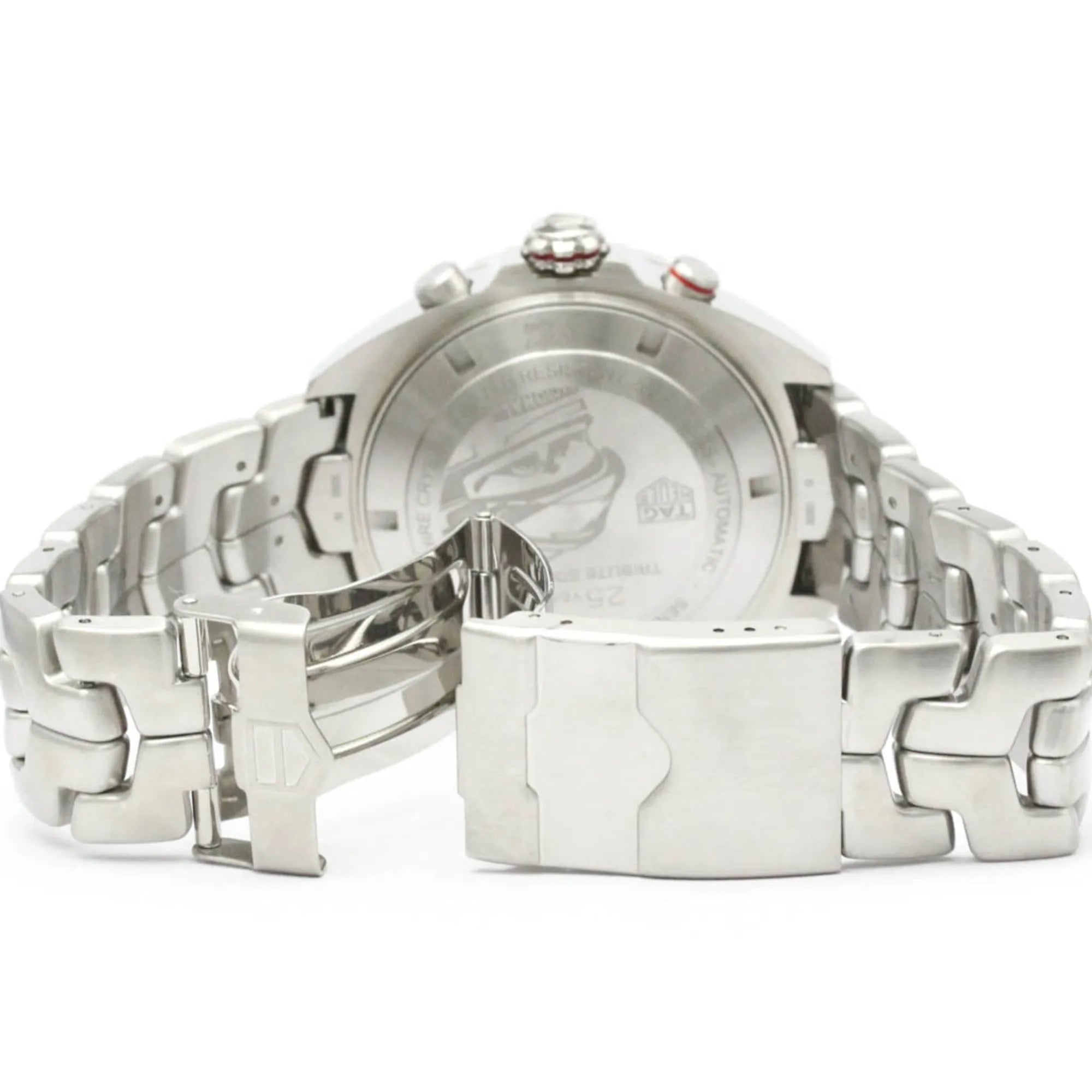 Tag Heuer Formula 1 Senna Calibre 16 Chronograph Automatic Stainless Steel And Leather Watch (Pre-Owned)