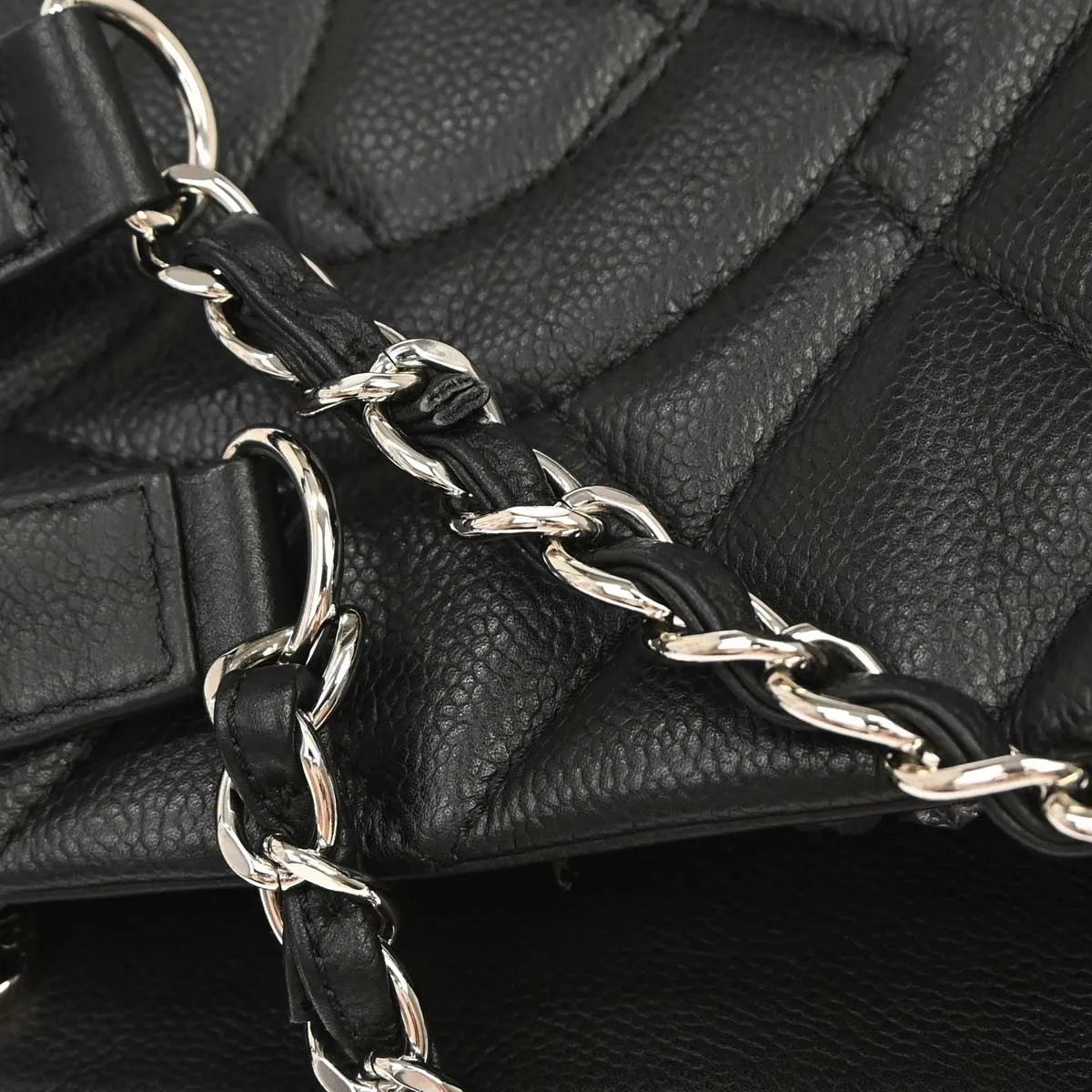 Chanel Timeless Cc Expandable Tote Quilted Caviar Black Leather Tote Bag Bag (Pre-Owned)