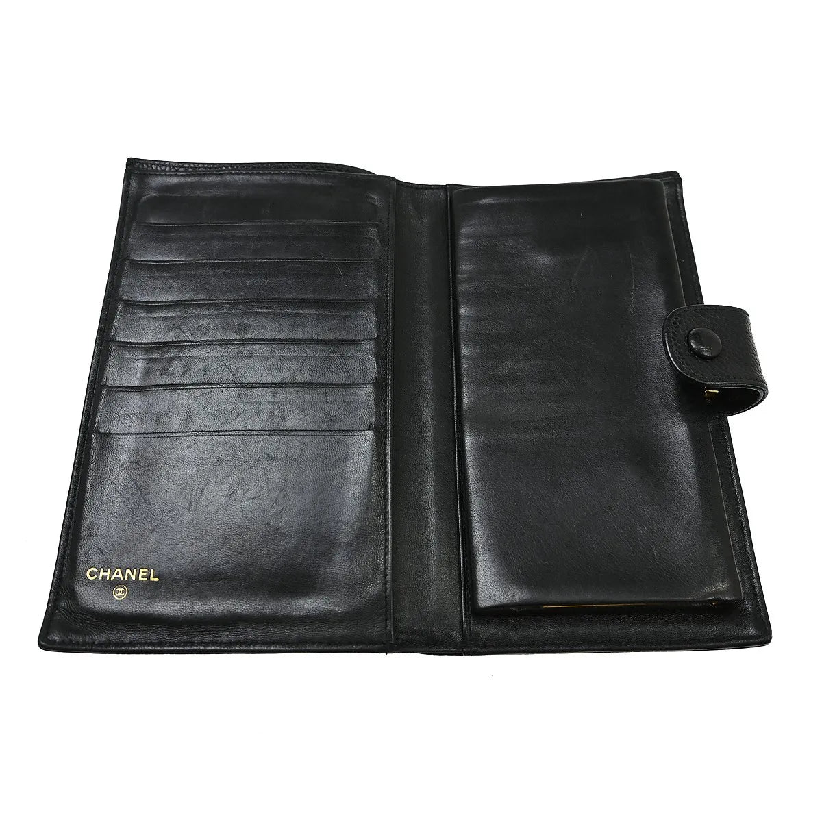 Chanel Timeless Cc French Caviar Black Leather Wallets Accessory (Pre-Owned)