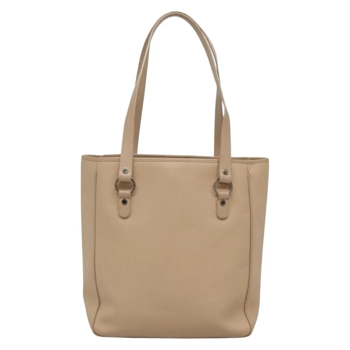 Bvlgari Vintage Leather Beige Leather Tote Bag Bag (Pre-Owned)