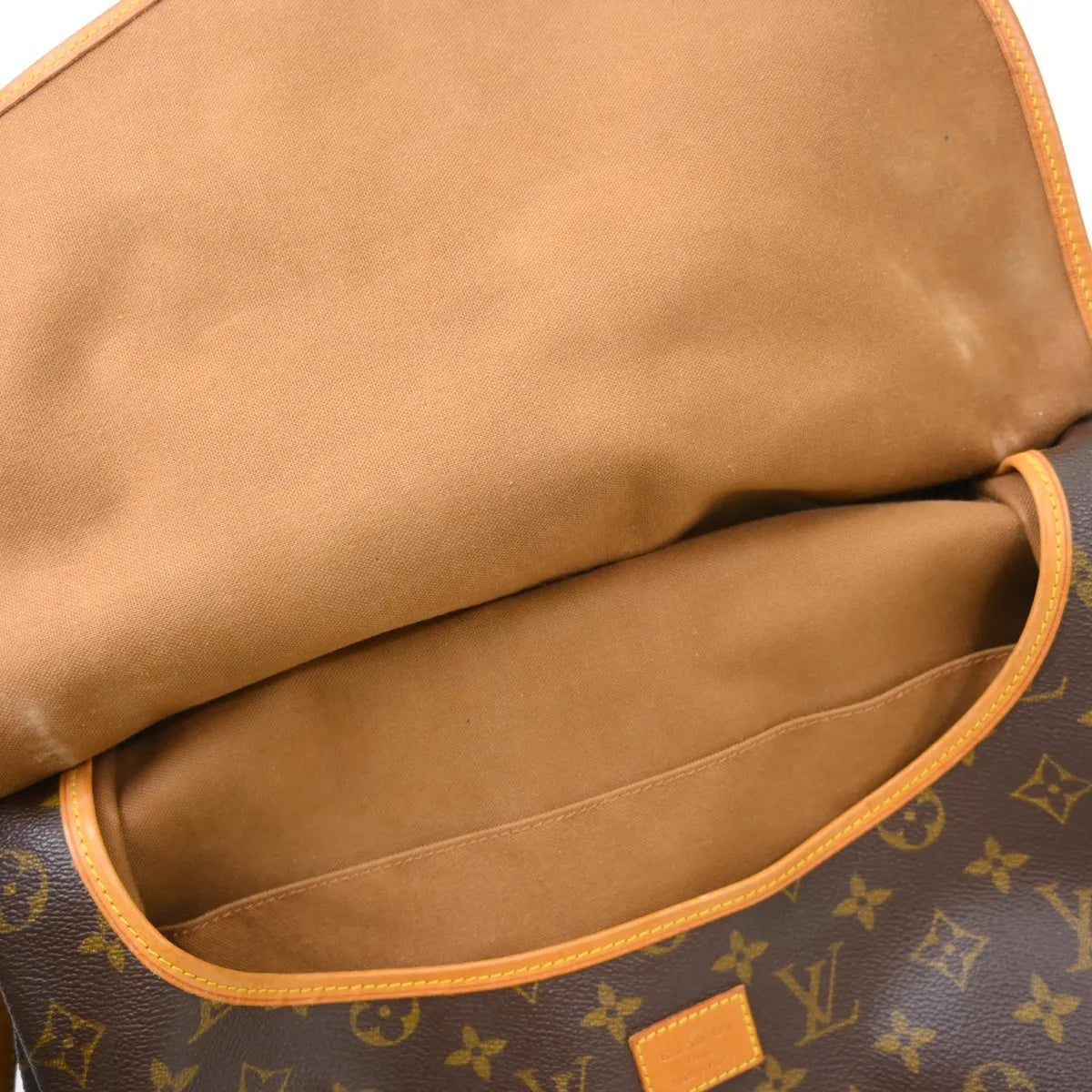 Louis Vuitton Saumur Handbag Monogram Canvas Brown Canvas Shoulder Bag Bag (Pre-Owned)