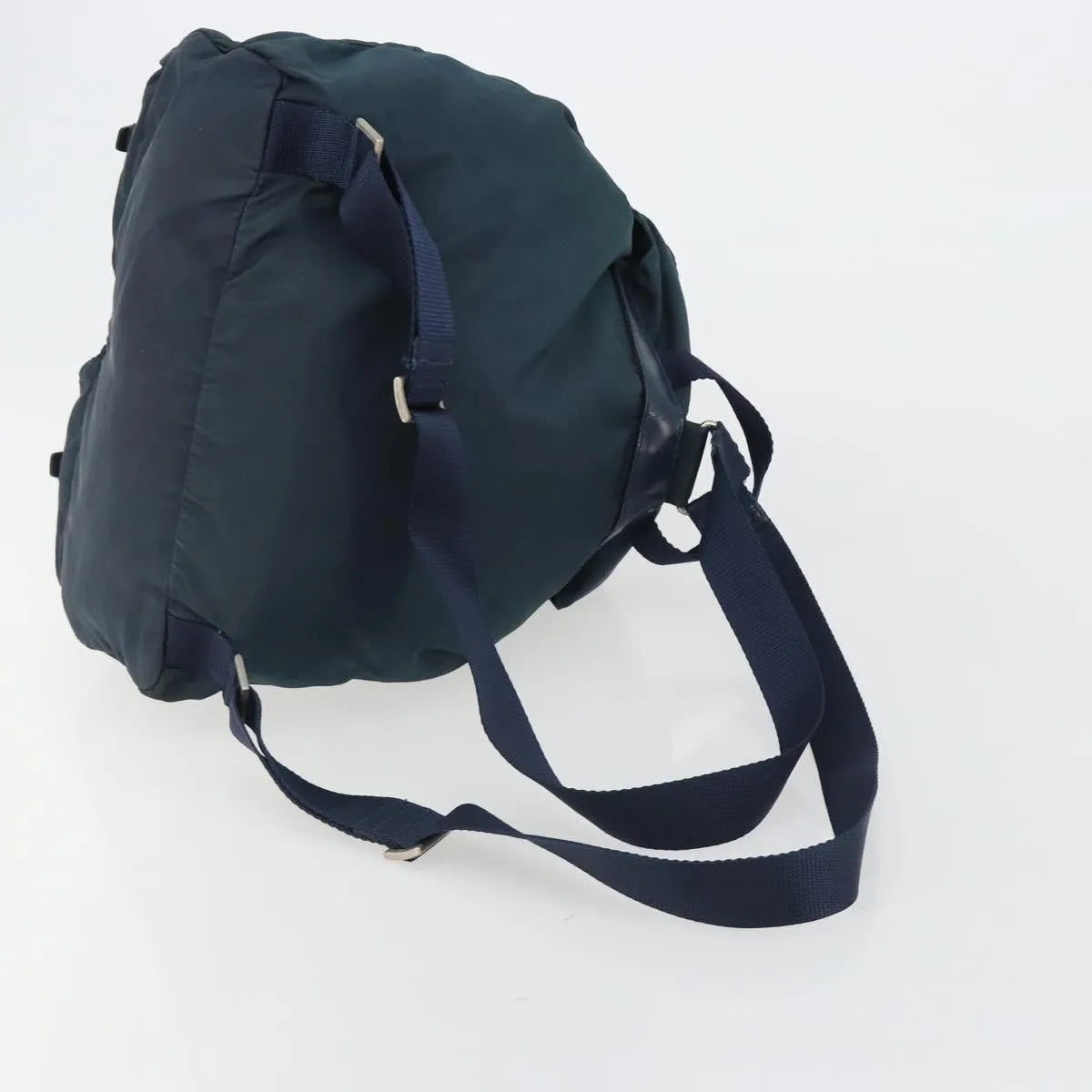 Prada Double Front Pocket Tessuto Navy Nylon Backpack Bag (Pre-Owned)