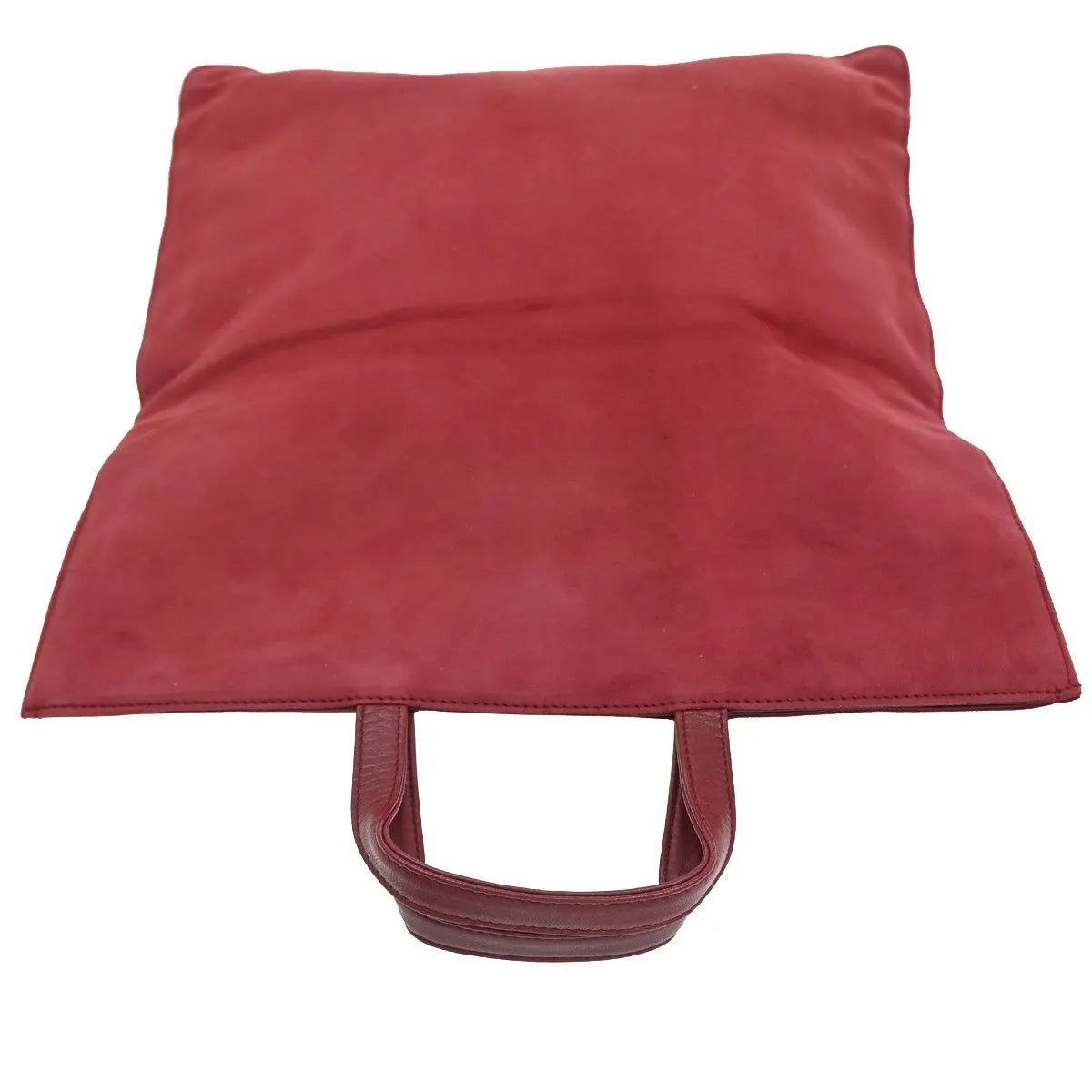 Loewe Anagram Tote Suede Red Suede Tote Bag Bag (Pre-Owned)