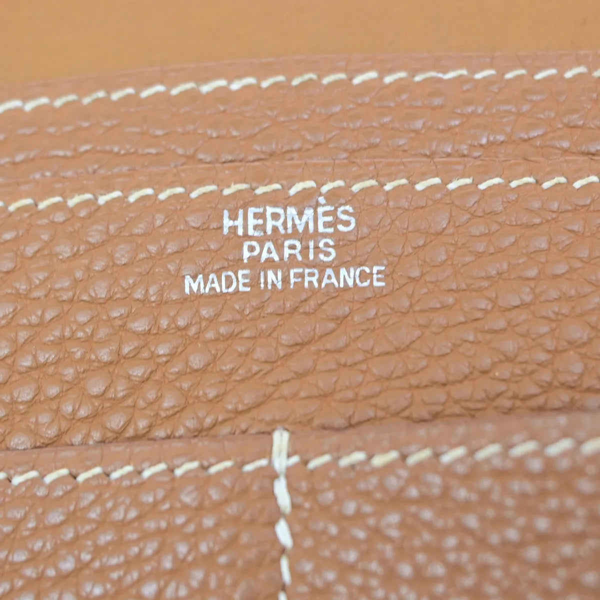 Hermes Dogon Duo Combined Leather Brown Leather Wallets Accessory (Pre-Owned)